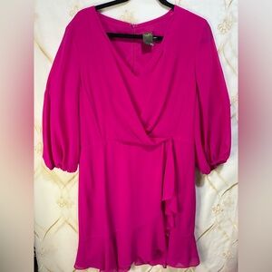 Taylor Magenta Wrap Blouse